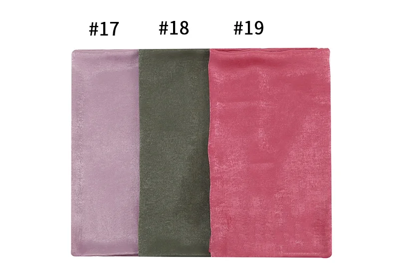Beautiful Satin Plain Hijab Muslim Female