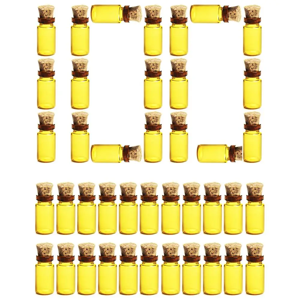 100Pcs 11*22MM 1ML Mini Glass Bottles Empty Leakproof Essential Oil Bottles Sample Jars with Cork Stoppers - Brown
100Pcs 11*22MM 1ML Mini Glass Bottles Empty Leakproof Essential Oil Bottles Sample Jars with Cork Stoppers - Brown