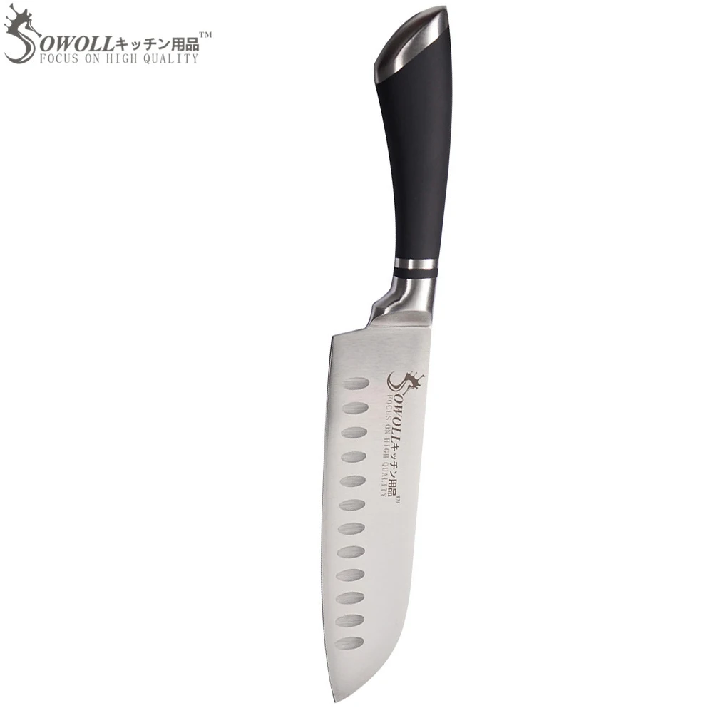 Sowoll Brand 7 inch Kitchen Japanese Cook's Knife Stainless Steel Santoku Cutting Kinfe Meat Fruit Vegetable Cooking Knife Tools
Sowoll Brand 7 inch Kitchen Japanese Cook's Knife Stainless Steel Santoku Cutting Kinfe Meat Fruit Vegetable Cooking Knife Tools