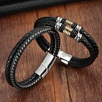 XQNI 2017 Fashion Charm Bracelets 316L Stainless Steel Chain Genuine Bracelets Men Double Layer Leather Bracelets for women
XQNI 2017 Fashion Charm Bracelets 316L Stainless Steel Chain Genuine Bracelets Men Double Layer Leather Bracelets for women