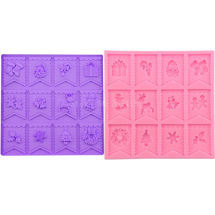 DIY Christmas Theme Flag Shape Fondant Chocolate Silicone Mold 3D Cake Mold Cupcake Candy Decoration Baking Tool FQ3011
DIY Christmas Theme Flag Shape Fondant Chocolate Silicone Mold 3D Cake Mold Cupcake Candy Decoration Baking Tool FQ3011