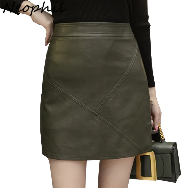 Neophil 2019 Winter PU Faux Leather Mini Skirt High Waist Tutu Saia Lapis Womens Vintage XXL Black Pencil Wrap Short Skirt S1808
Neophil 2019 Winter PU Faux Leather Mini Skirt High Waist Tutu Saia Lapis Womens Vintage XXL Black Pencil Wrap Short Skirt S1808