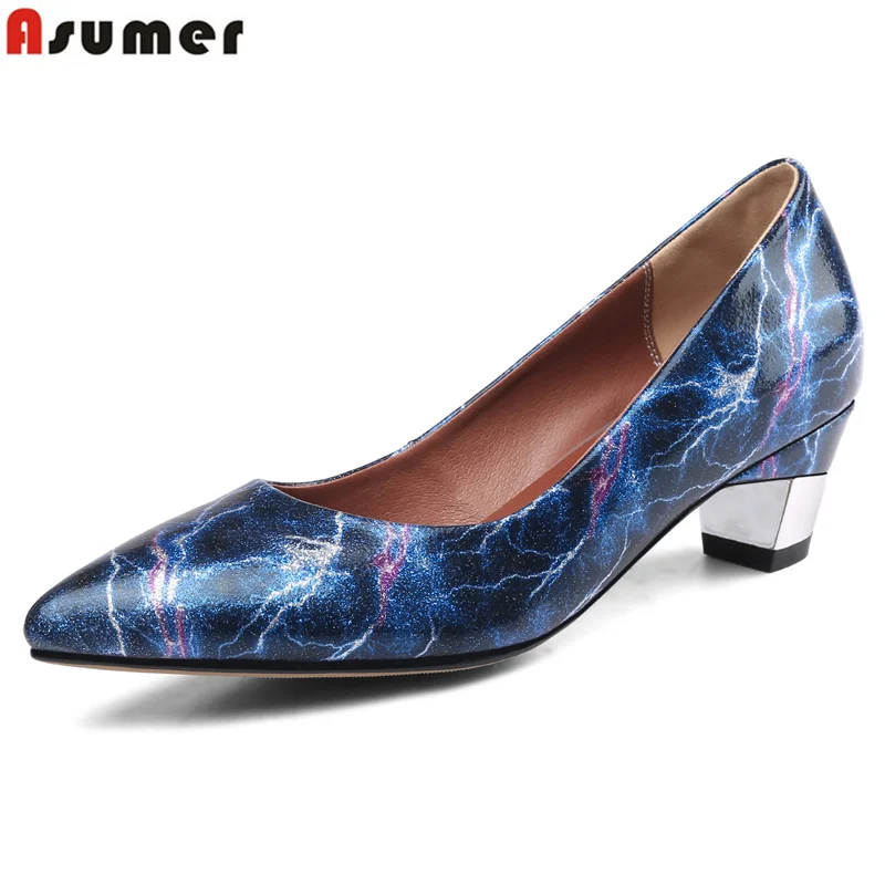 ASUMER Plus size 34-43 New 2019 Pumps women shoes pointed toe printing leather summer mid heels shoes female summer footwear
ASUMER Plus size 34-43 New 2019 Pumps women shoes pointed toe printing leather summer mid heels shoes female summer footwear