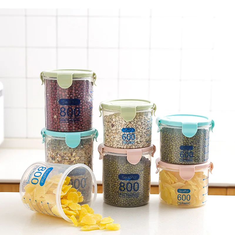 600ML 800ML 1000ML Scaled Transparent Sealed Jar Kitchen Noodle Storage Tank Plastic Grains Storage Cans Snack Storage Box
600ML 800ML 1000ML Scaled Transparent Sealed Jar Kitchen Noodle Storage Tank Plastic Grains Storage Cans Snack Storage Box