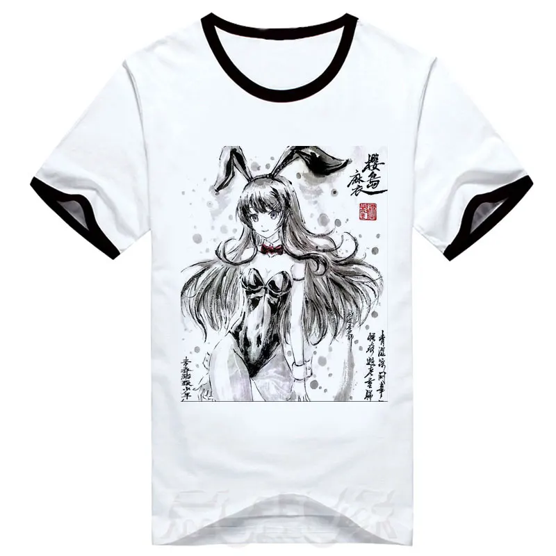 New Anime Seishun Buta Yarou wa Bunny Senpai no Yume wo Minai T-shirt Cosplay Sakurajima Mai T Shirt Short Sleeve Tees
New Anime Seishun Buta Yarou wa Bunny Senpai no Yume wo Minai T-shirt Cosplay Sakurajima Mai T Shirt Short Sleeve Tees