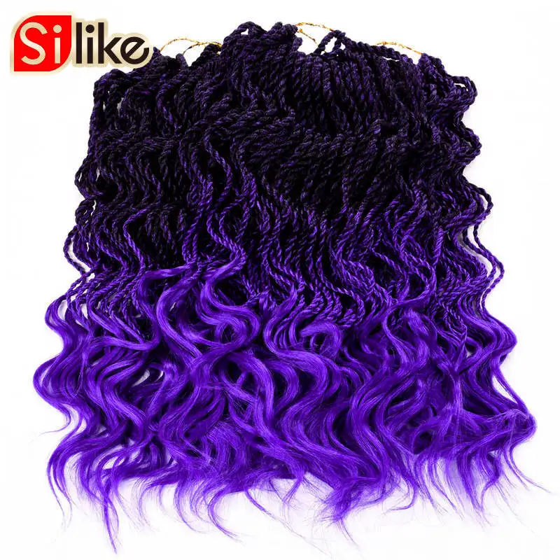 Silike 35 Strands Curly Senegalese Twists Crochet Braids 14 inch Synthetic Ombre Crochet Braiding Hair Extensions for Women
Silike 35 Strands Curly Senegalese Twists Crochet Braids 14 inch Synthetic Ombre Crochet Braiding Hair Extensions for Women