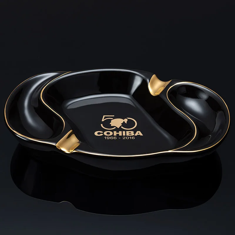 Latest Style Nice Shape Black&White Glossy Quality Ceramic Luxury Cigar Ashtray Holder Two Cigars
Latest Style Nice Shape Black&White Glossy Quality Ceramic Luxury Cigar Ashtray Holder Two Cigars