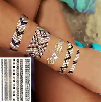 2 sheets Dot Pattern Fake Chain Temporary Flash Tattoo Metallic Gold Tattoo Sticker Tatuagem for Women Body Art Beach Tattoo
2 sheets Dot Pattern Fake Chain Temporary Flash Tattoo Metallic Gold Tattoo Sticker Tatuagem for Women Body Art Beach Tattoo