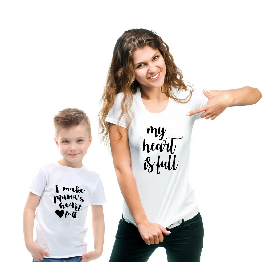 I Make Mama's Heart Full My Heart Is Full Family Tee Shirt Mommy&Me Mom and Son Short Sleeve T Shirt Family Matching Tops Tee
I Make Mama's Heart Full My Heart Is Full Family Tee Shirt Mommy&Me Mom and Son Short Sleeve T Shirt Family Matching Tops Tee