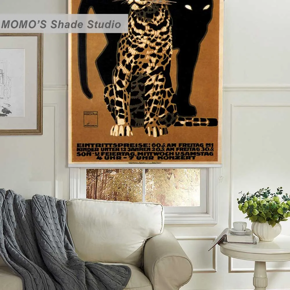 MOMO Roller Blinds Painting Window Shades Blackout Zebra Fabric Shutter Curtains Custom Size PRB set778 | Дом и сад