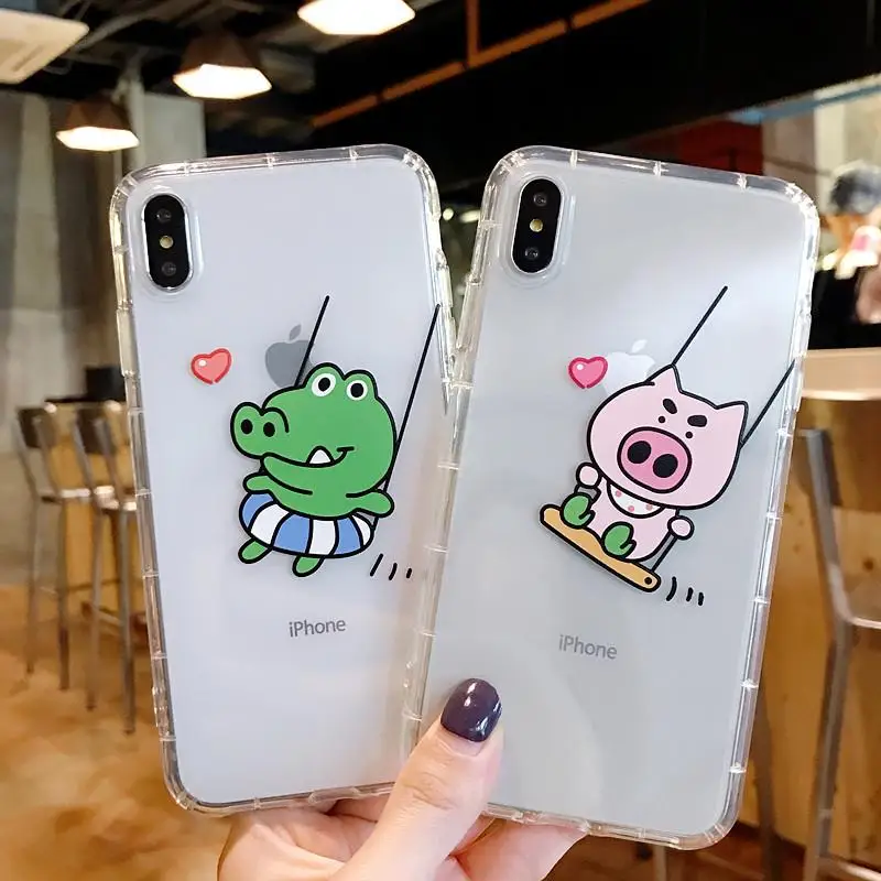 cute cartoon phone Case For iPhone 7 Plus Funny pig crocodile duck swing Silicone Cover For iPhone X 6S 8 6 Plus XS Max Case
cute cartoon phone Case For iPhone 7 Plus Funny pig crocodile duck swing Silicone Cover For iPhone X 6S 8 6 Plus XS Max Case