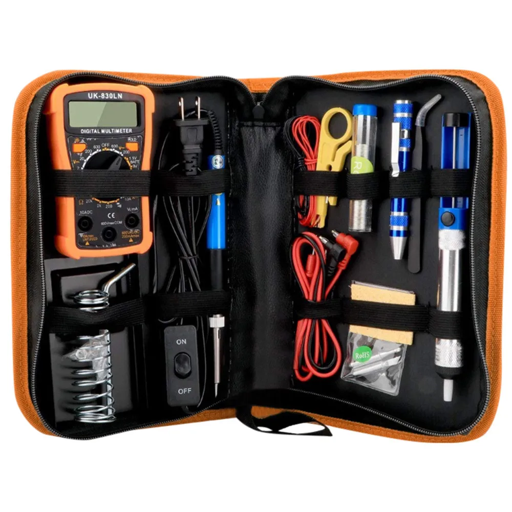 Soldering Iron Kit Electronics Adjustable Temperature Welding Tool Soldering Set Multifunction Hand Tools Iron Adjustable#0.9
Soldering Iron Kit Electronics Adjustable Temperature Welding Tool Soldering Set Multifunction Hand Tools Iron Adjustable#0.9