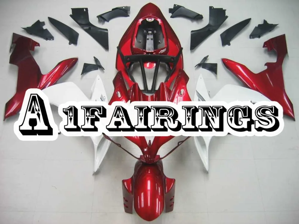 Белый красный полный мотоцикл Carenes для Yamaha R1 год 2004 2005 2006 04 05 06 ABS пластик впрыска