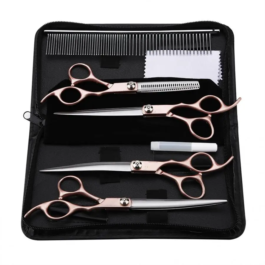4PCS Gold Handle Scissors Professional Pet Grooming Hairdressing Shear Scissors Set Pet Grooming
4PCS Gold Handle Scissors Professional Pet Grooming Hairdressing Shear Scissors Set Pet Grooming
