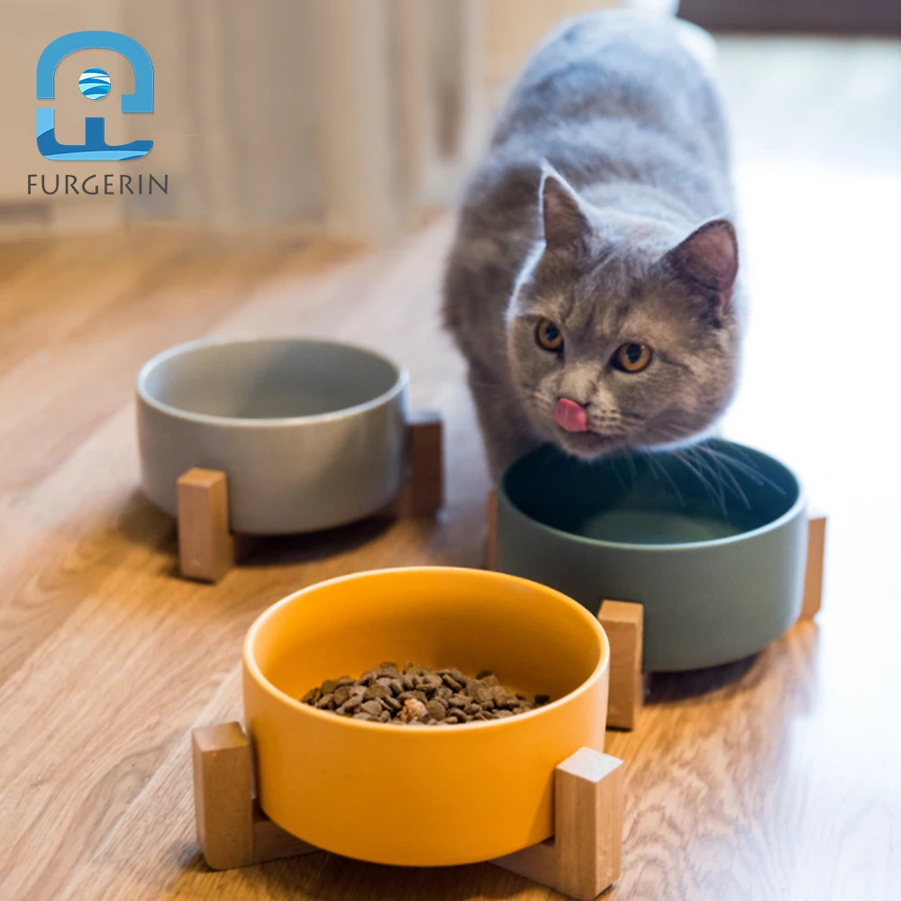 FURGERIN Ceramic Cat Bowl with Bamboo Holder Large Capacity 850ml dog food bowl Pet Feeder Dog Water Bowls pet products
FURGERIN Ceramic Cat Bowl with Bamboo Holder Large Capacity 850ml dog food bowl Pet Feeder Dog Water Bowls pet products
