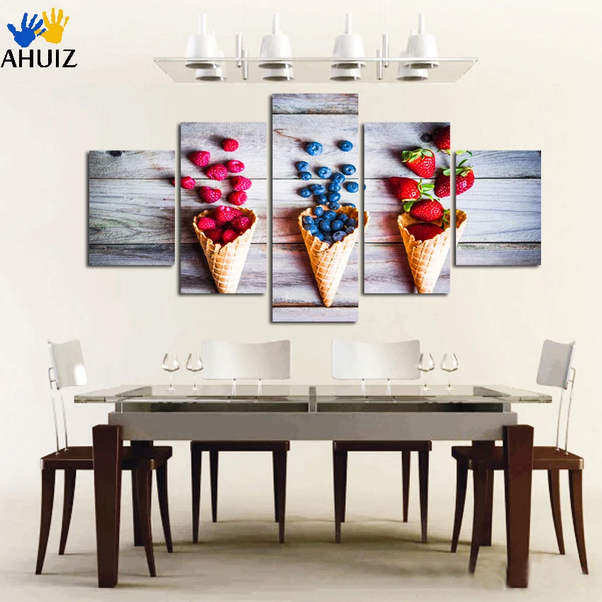 5 Panels Modern Cartoon fruit strawberry ice cream Painting On Canvas Wall Art Cuadros Picture For restaurant Home Decor A130
5 Panels Modern Cartoon fruit strawberry ice cream Painting On Canvas Wall Art Cuadros Picture For restaurant Home Decor A130