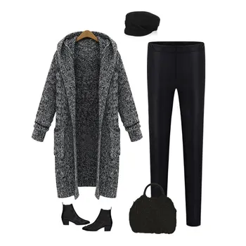 2018 New Autumn Winter Fashion Women Hooded Sweater Coat Loose Thicken Long Sweater Coats Cardigans Warm Knit Cardigan Coat
2018 New Autumn Winter Fashion Women Hooded Sweater Coat Loose Thicken Long Sweater Coats Cardigans Warm Knit Cardigan Coat