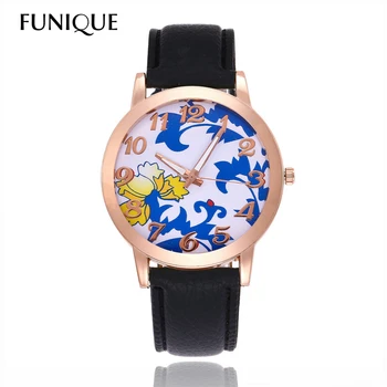 FUNIQUE 2018 New Female Wrist Watch Women Watch Blue Flower Leather Quartz Clock Feminino Cute Bracelet For Dropshipping
FUNIQUE 2018 New Female Wrist Watch Women Watch Blue Flower Leather Quartz Clock Feminino Cute Bracelet For Dropshipping
