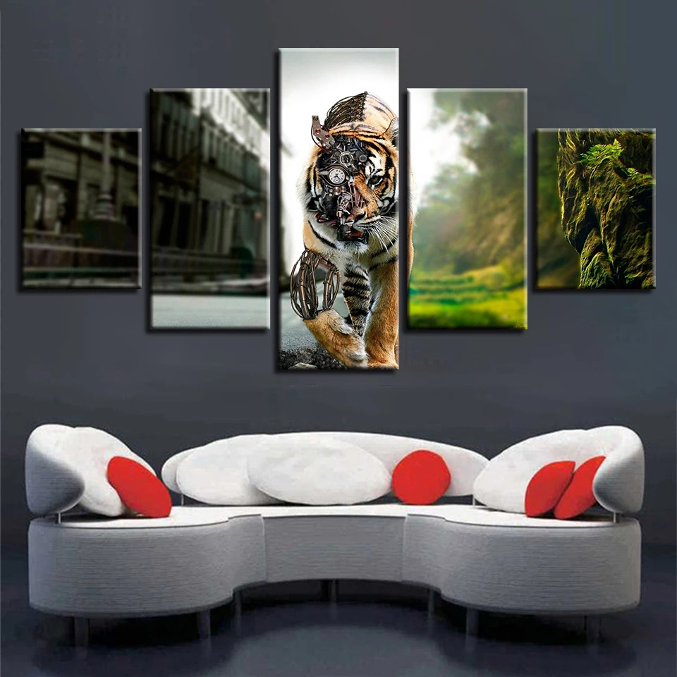 Modern Painting Canvas HD Prints Home Decoration 5 Pieces Animal Tiger Wall Art Dog Modular Pictures Horse Frame Artwork Poster
Modern Painting Canvas HD Prints Home Decoration 5 Pieces Animal Tiger Wall Art Dog Modular Pictures Horse Frame Artwork Poster
