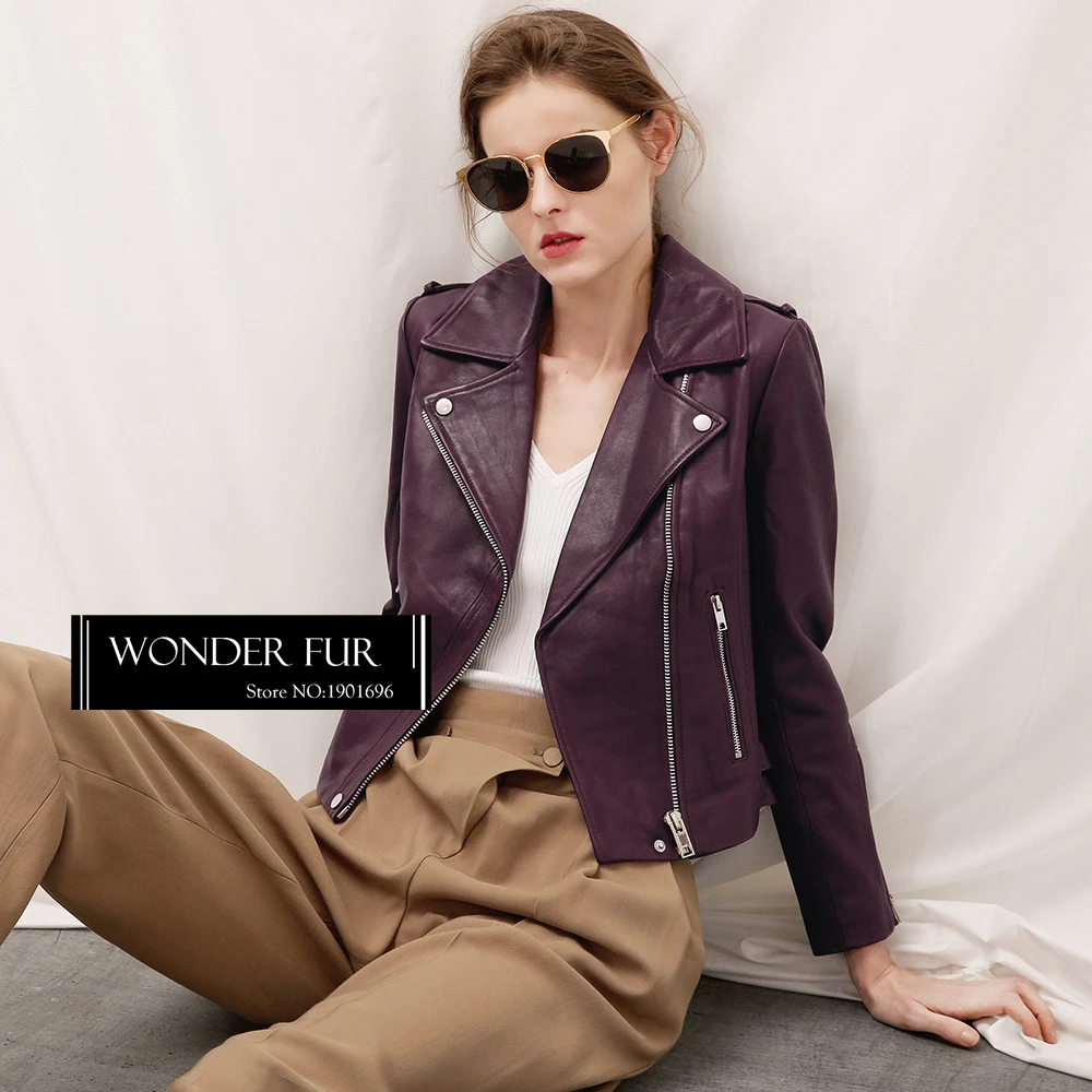 Fancy Design Genuine Sheep Leather Jacket Vintage Style Sheep Skin Coat Spring Real Lather Women's Jacket With Zipper Pockets
Fancy Design Genuine Sheep Leather Jacket Vintage Style Sheep Skin Coat Spring Real Lather Women's Jacket With Zipper Pockets