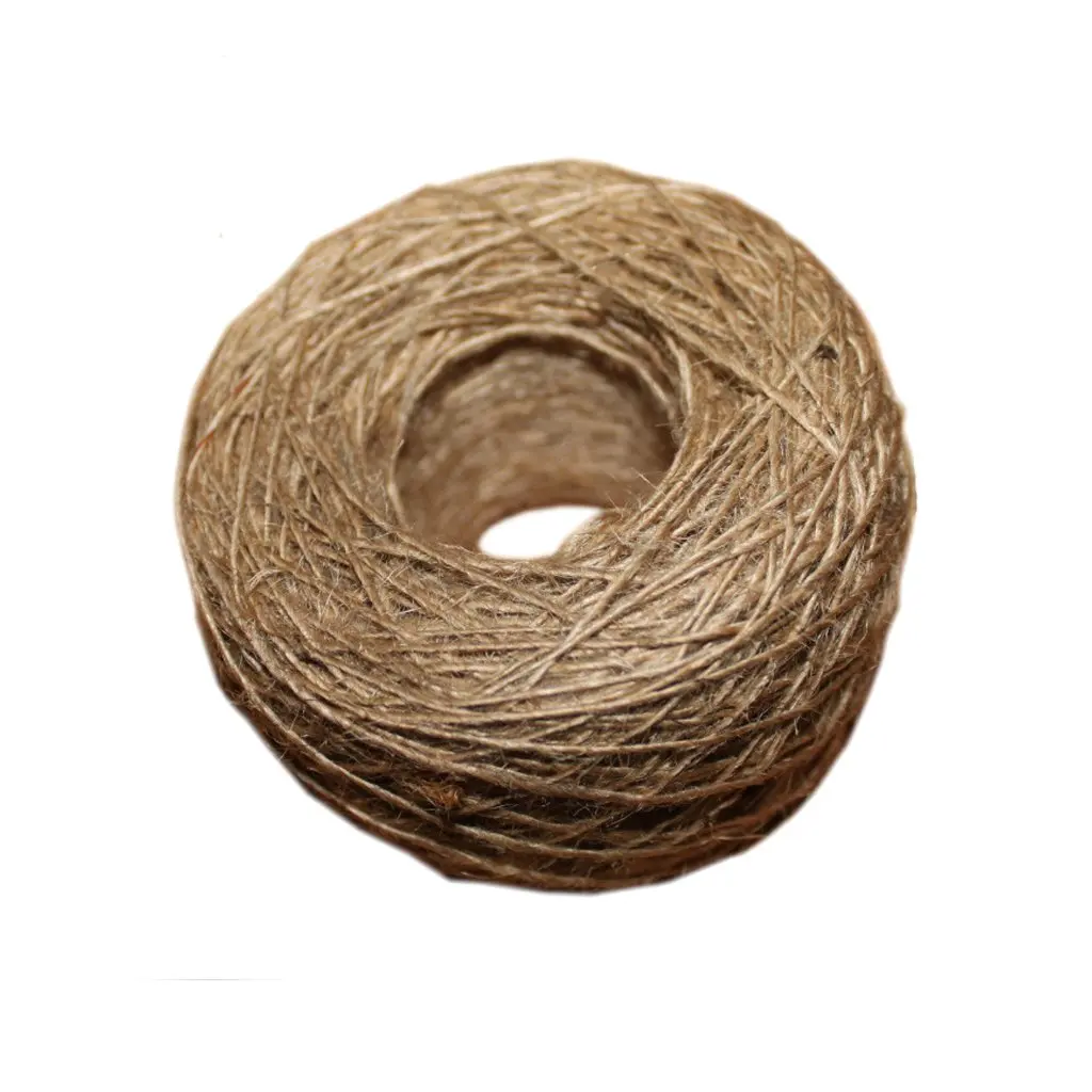 NEW natural jute rope 1mm Soft 100M Natural Textured Hessian Jute Twine Gift box String Rope Floral Craft Wedding Tags Wrap Deco | Дом и сад
