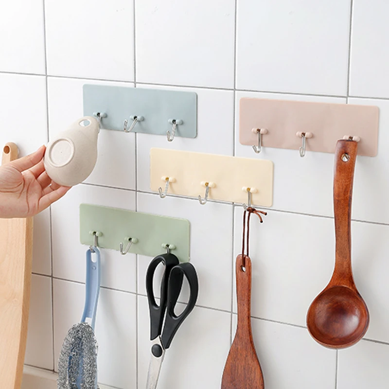 Creative 3-Hooks European Style Traceless Hook Multi-function Kitchen Bathroom Wall Hanging Practical Decorative Key Towel Racks
Creative 3-Hooks European Style Traceless Hook Multi-function Kitchen Bathroom Wall Hanging Practical Decorative Key Towel Racks