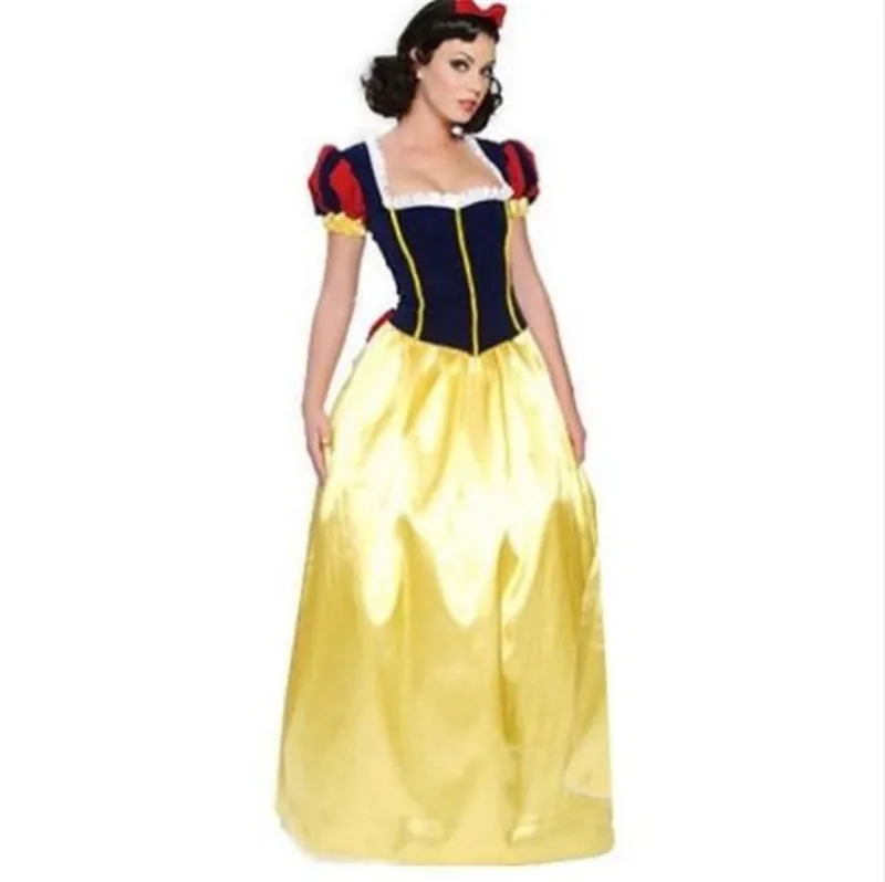 

xxxxxxl xxxxxl xxxxl Adult Snow White Costume Women Cosplay Carnival Halloween Dress Fairy Tale Female Fancy Dress Party Outfit