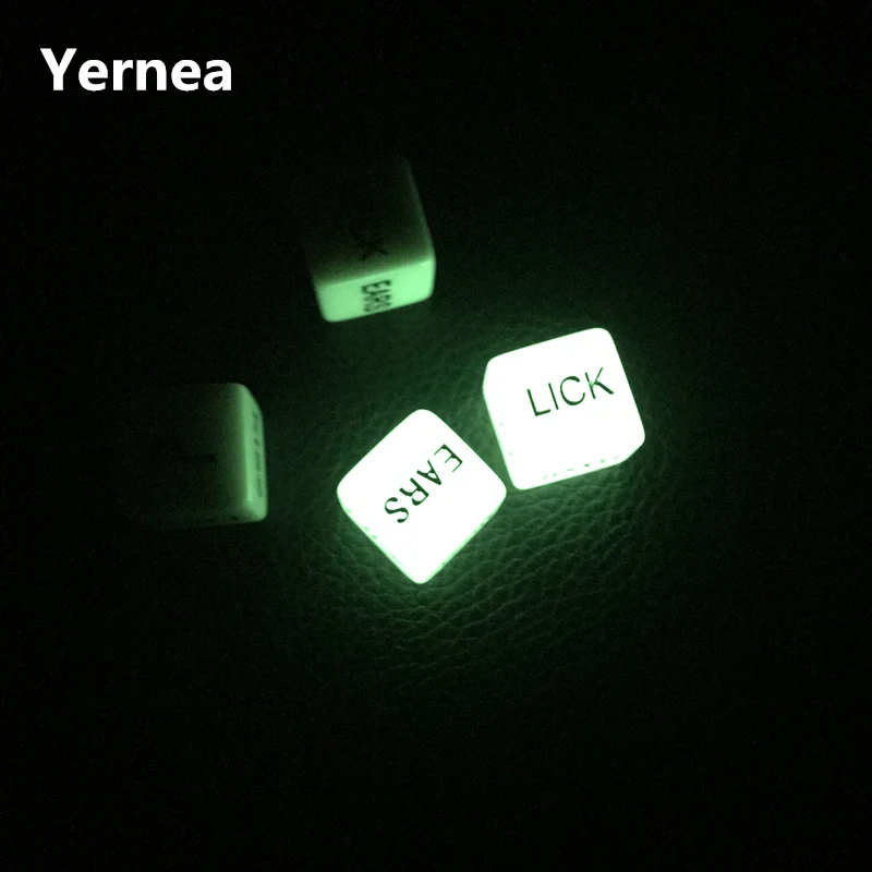 One Pair For Sale 16mm Luminous Spice and White English Combination Dice Sexy Toy Couple Foreplay Erotic Dice Brial Gift Yernea
One Pair For Sale 16mm Luminous Spice and White English Combination Dice Sexy Toy Couple Foreplay Erotic Dice Brial Gift Yernea