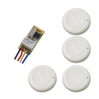 White Mini Relay Remote Switch DC 3.5V 4.2V 5V 6V 7.4V 9V 12V Round Transmitter NO COM NC Contact RF Wireless Switch 315/433mhz
White Mini Relay Remote Switch DC 3.5V 4.2V 5V 6V 7.4V 9V 12V Round Transmitter NO COM NC Contact RF Wireless Switch 315/433mhz