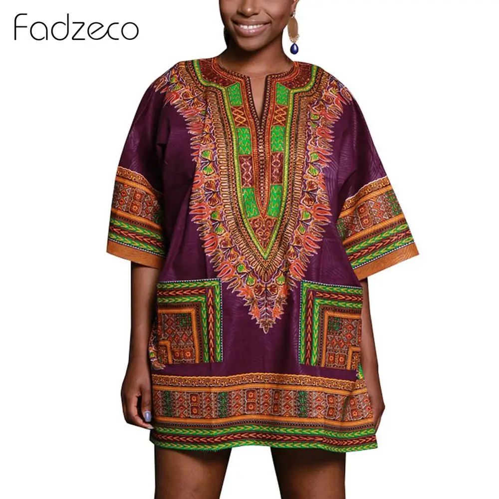 Fadzeco African Dresses for Women Dashiki Short Sleeve Tribal Print Floral Loose Casual Tops Summer Shirt Dress with Pockets
Fadzeco African Dresses for Women Dashiki Short Sleeve Tribal Print Floral Loose Casual Tops Summer Shirt Dress with Pockets
