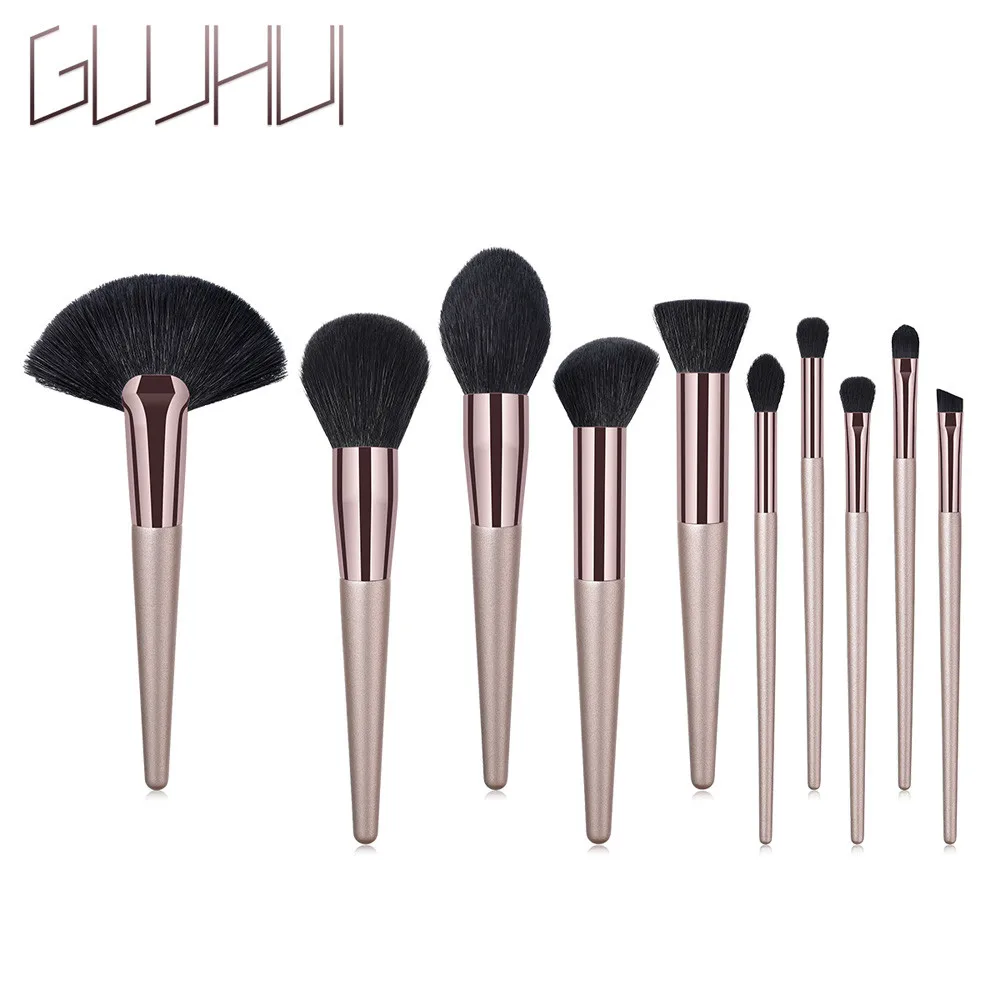 2018 New 10PCS Wooden Foundation Cosmetic Eyebrow Eyeshadow Brush Makeup Sets Tools | Красота и здоровье