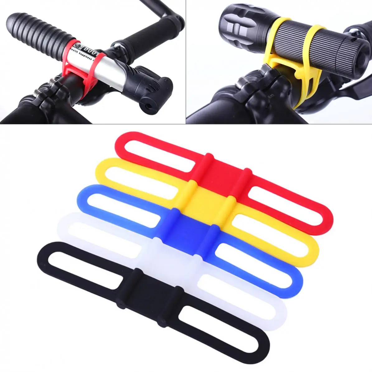 5 Colors Bicycle soft Elastic Silicone Strap Cycling Light Holder Flashlight Bandages Portable Fixing Goods Elastic Tie Rope
5 Colors Bicycle soft Elastic Silicone Strap Cycling Light Holder Flashlight Bandages Portable Fixing Goods Elastic Tie Rope