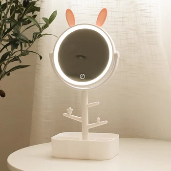 Makeup Cute Mirror LED round light cosmetic vanity kawaii Mirror with box espejo con Luz Miroir rond Led lighted Make Up specchi
Makeup Cute Mirror LED round light cosmetic vanity kawaii Mirror with box espejo con Luz Miroir rond Led lighted Make Up specchi