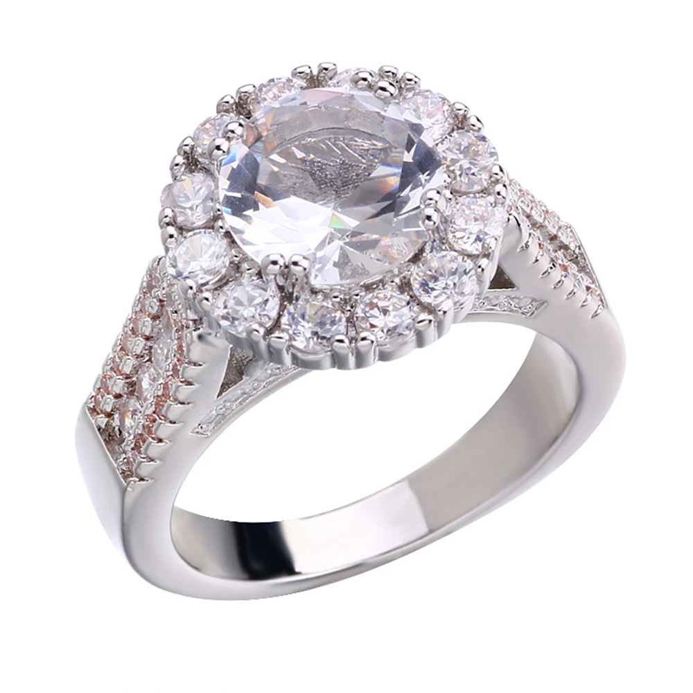 Ladies fashion inlaid round zircon ring, exquisite and gorgeous work embellishment small zircon charming party engagement ring
Ladies fashion inlaid round zircon ring, exquisite and gorgeous work embellishment small zircon charming party engagement ring