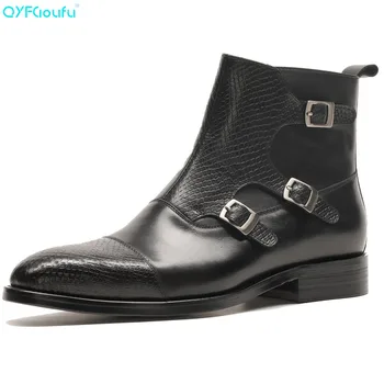 QYFCIOUFU Brand New Men's Boots Genuine Leather Men Dress Boots Shoes Male British Chelsea Buckle Mens Work Boots
QYFCIOUFU Brand New Men's Boots Genuine Leather Men Dress Boots Shoes Male British Chelsea Buckle Mens Work Boots