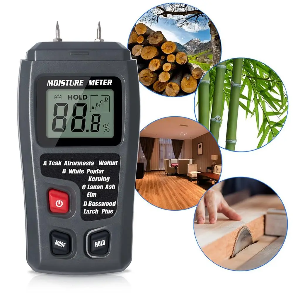 Digital Wood Moisture Meter 0-99.9% Humidity Tester,Precise Testing Timber Damp Detector with Four Kinds of Patterns
Digital Wood Moisture Meter 0-99.9% Humidity Tester,Precise Testing Timber Damp Detector with Four Kinds of Patterns