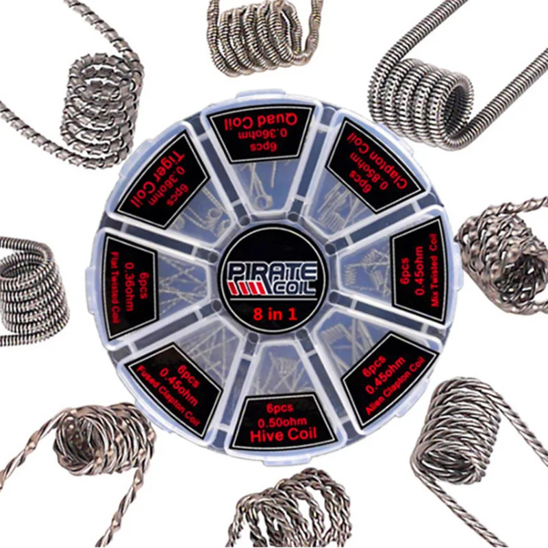 Hive Track Electronic Cigarettes 48Pcs DIY RDA Atomizer Mix Twisted Ribbon Prebuilt Coil Box Kit 8 In 1
Hive Track Electronic Cigarettes 48Pcs DIY RDA Atomizer Mix Twisted Ribbon Prebuilt Coil Box Kit 8 In 1