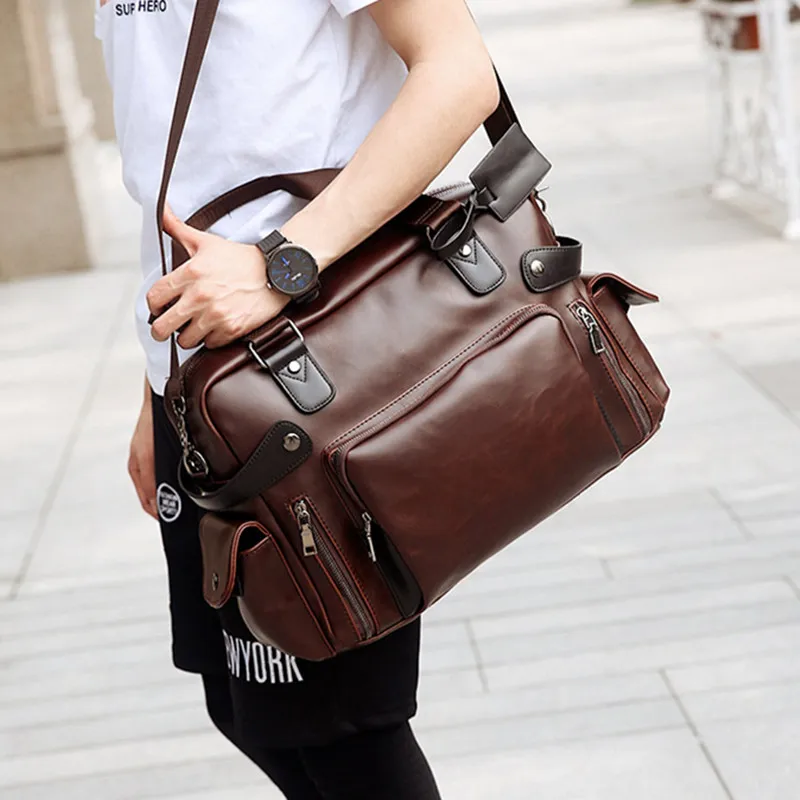 2019 High Quality 14" Vintage Leather Men Messenger Bags Large Capacity Travel Bags Brown Crossbody Shoulder Bags Handbags
2019 High Quality 14" Vintage Leather Men Messenger Bags Large Capacity Travel Bags Brown Crossbody Shoulder Bags Handbags