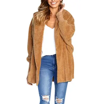 Women Warm Zipper Plush Plus Size Coat Solid Color Loose Lapel Jacket Coat Long Sleeve Autumn Winter Outwear New
Women Warm Zipper Plush Plus Size Coat Solid Color Loose Lapel Jacket Coat Long Sleeve Autumn Winter Outwear New