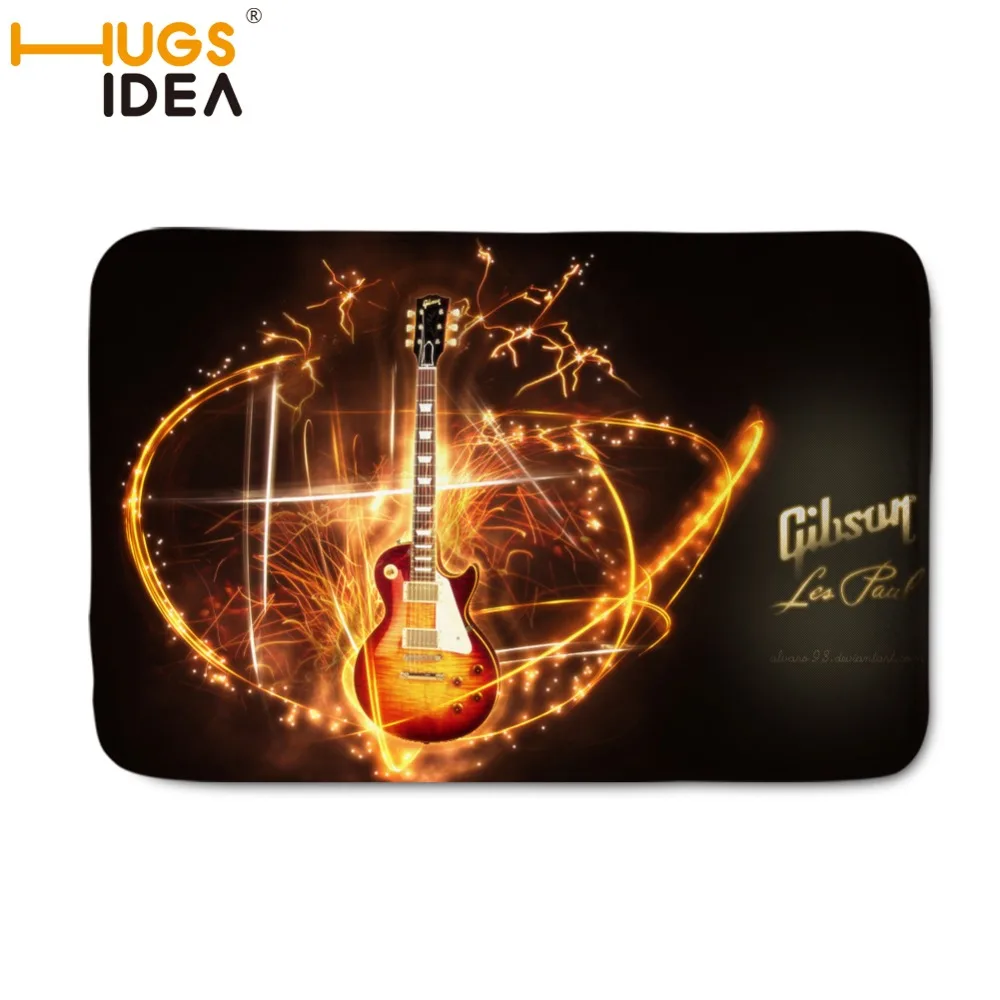 HUGSIDEA пользовательский Gibson Les Paul дверной коврик для гитары Музыкальные коврики