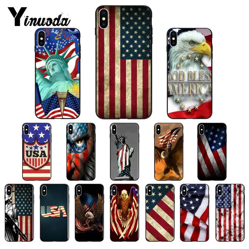 Yinuoda американский флаг США пользовательские фото телефон чехол для iPhone 8 7 6 6S 6Plus 5