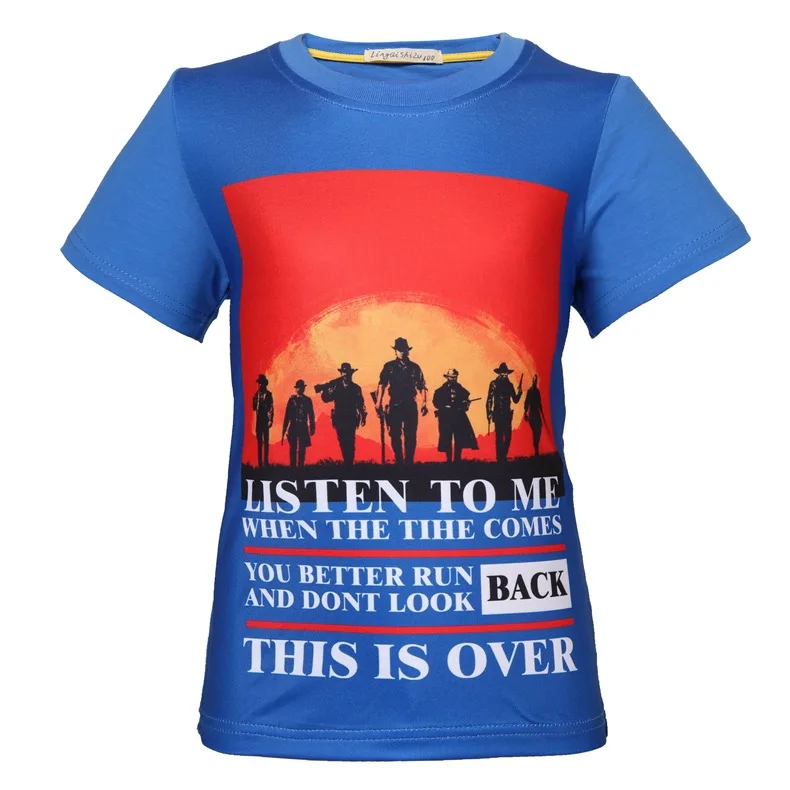 New boys fashion tops T-shirt short sleeve 3D printing west game Red Dead Redemption II summer
New boys fashion tops T-shirt short sleeve 3D printing west game Red Dead Redemption II summer