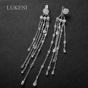 LUKENI New Design Elegant White Color Cubic Zircon Water Drop Long Tassel Earrings For For Wedding Bride Jewelry
LUKENI New Design Elegant White Color Cubic Zircon Water Drop Long Tassel Earrings For For Wedding Bride Jewelry