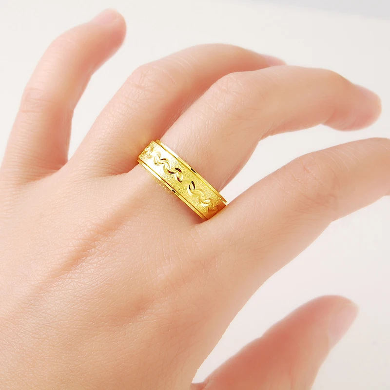 Hot Fashion Ring 24K Yellow Gold Color Finger Rings Gold Plating Luxury for Women Jewelry Anel Accessories Gift
Hot Fashion Ring 24K Yellow Gold Color Finger Rings Gold Plating Luxury for Women Jewelry Anel Accessories Gift