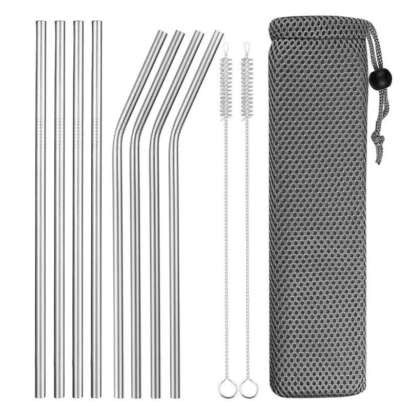 Reusable Metal Drinking Straws 304 Stainless Steel Sturdy Bent Straight Drinks Straw with Cleaning Brush Bar Party Accessory
Reusable Metal Drinking Straws 304 Stainless Steel Sturdy Bent Straight Drinks Straw with Cleaning Brush Bar Party Accessory