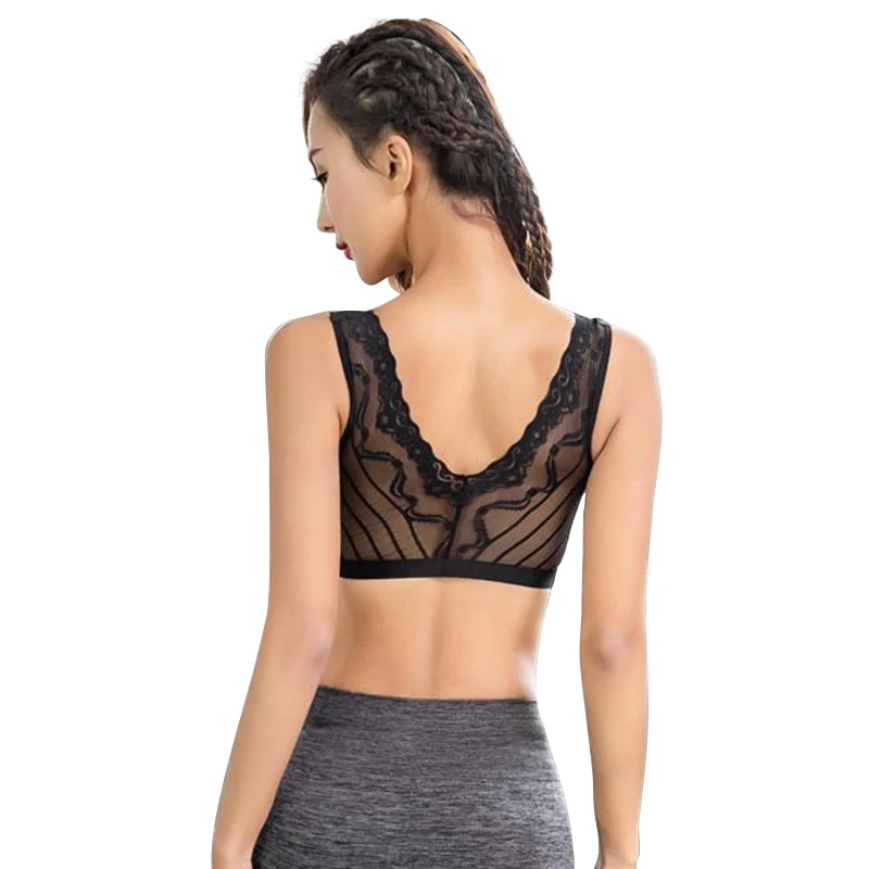 Ice Silk Sweat-absorbent Fitness Bra Mesh Lace Breathable Beauty Back Wrapped Chest Large Size Elasticity Push Up Bra
Ice Silk Sweat-absorbent Fitness Bra Mesh Lace Breathable Beauty Back Wrapped Chest Large Size Elasticity Push Up Bra