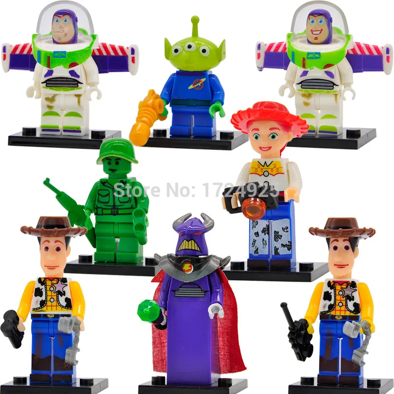 8pcs/lot Toy Story Cartoon Figure JR1712 Woody Buzz Lightyear Aliens Jessie Building Blocks Set Models Brick Toys
8pcs/lot Toy Story Cartoon Figure JR1712 Woody Buzz Lightyear Aliens Jessie Building Blocks Set Models Brick Toys