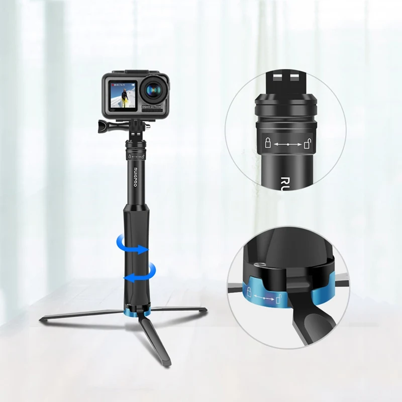 Multi-functional All-in-one Aluminum Universal Tripod Handheld Stabilizer For DJI OSMO Action Camera Smartphone
Multi-functional All-in-one Aluminum Universal Tripod Handheld Stabilizer For DJI OSMO Action Camera Smartphone