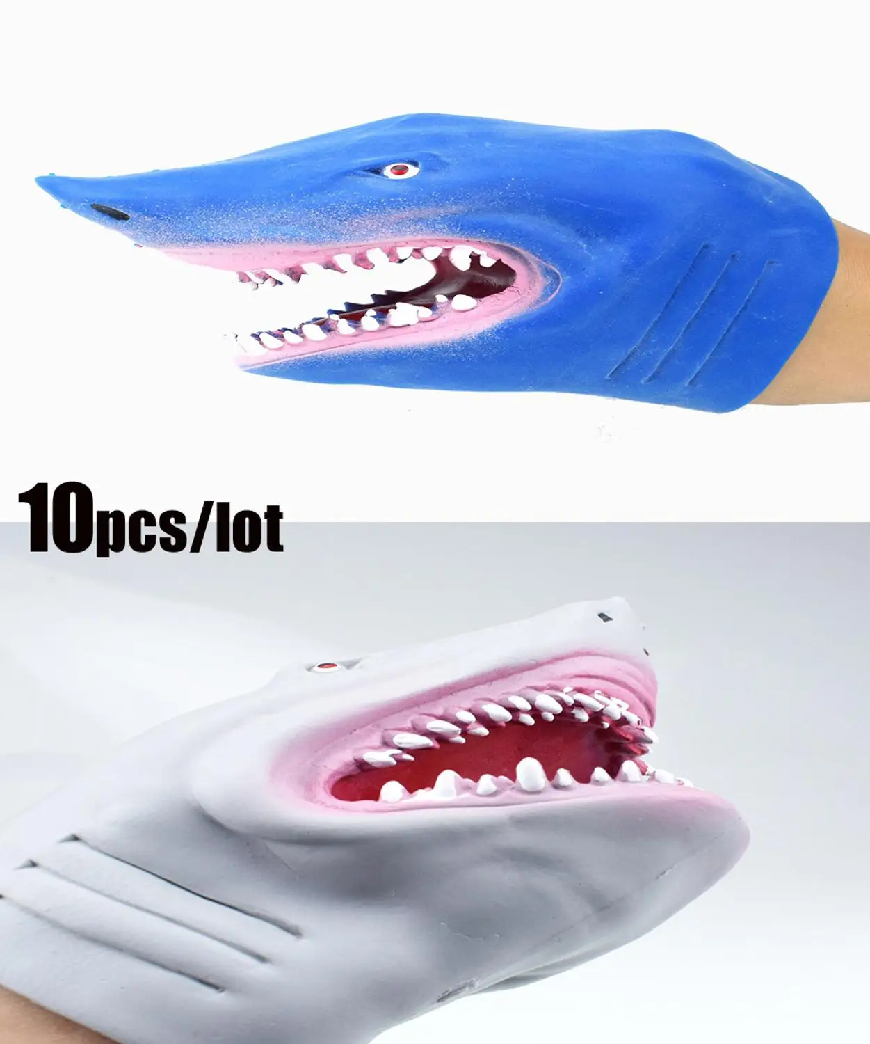 10Pcs/lot Ferocious Shark Hand Puppet Gloves Soft Vinyl Animal Head Figure Vividly Kids Party Toy
10Pcs/lot Ferocious Shark Hand Puppet Gloves Soft Vinyl Animal Head Figure Vividly Kids Party Toy