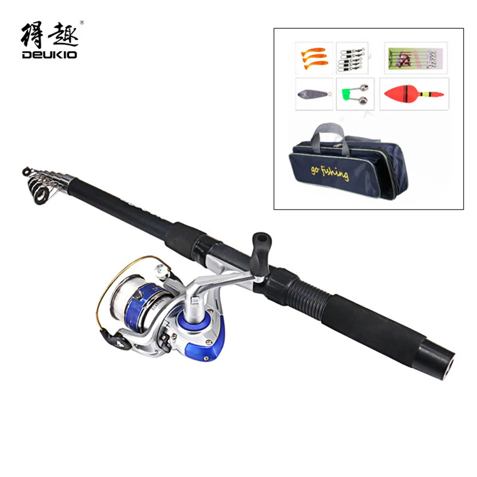 YUKUI Telescopic Fishing Rod Reel Combo Full Kit Fishing Rod Gear +Spinning Reel+ Line Lures Hooks with Bag
YUKUI Telescopic Fishing Rod Reel Combo Full Kit Fishing Rod Gear +Spinning Reel+ Line Lures Hooks with Bag